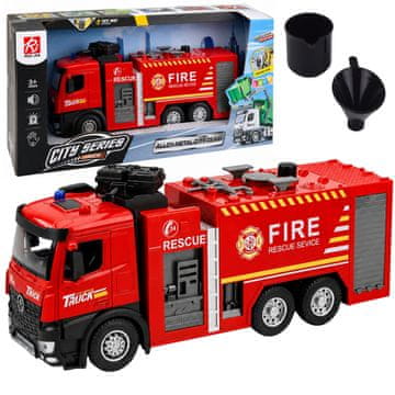 slomart Vatrogasni kamion LEAN TOYS 1:12 s funkcijom izbacivanja vode, svjetlima i zvukovima