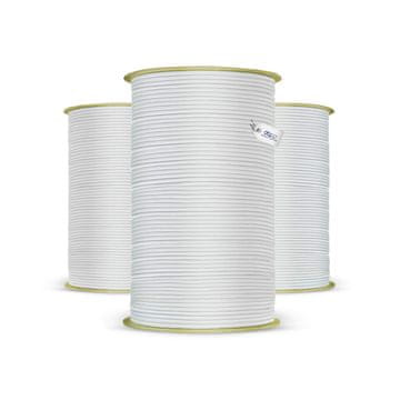 DQ-PP WEIßES GUMMISEIL - 6mm - 10m - Expander Gummischnur Elastiches Gummikordel Spannseil Planen Spanngummi
