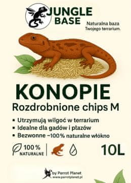 -Hemp Shredded Chips M - prirodna podloga od vlakana konoplje za gmazove i vodozemce 10 litara