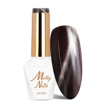 Hibridni LED/UV gel lak smeđi metalik Cat Eye br. 218 hema/Di-hema Free 8g