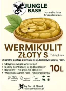 - ZLATNI Vermikulit - S - mineralni supstrat za inkubaciju jaja i terarije 10 litara