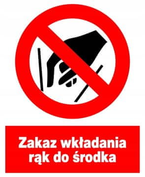 ZZO-28 Znak zaštite na radu koji zabranjuje stavljanje ruku unutra