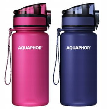 Aquaphor Boca s filtrom Aquaphor City 0,35L, dva komada, ružičasta i tamnoplava