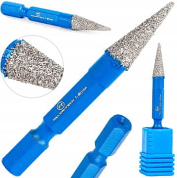 FALON-TECH Otwornica dijamantna stožasta HEX 1-8 mm za gres, Falon-Tech FT1116