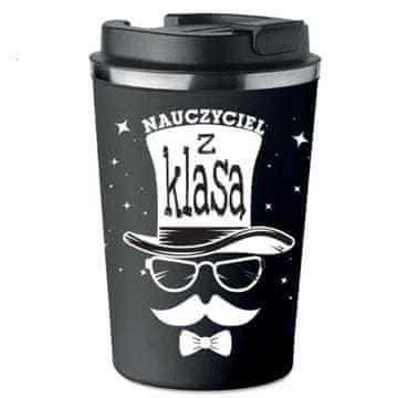 Premium termo šalica s tiskom UČITELJ S RAZREDOM poklon 350ml KT_109