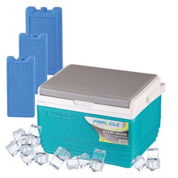 Pinnacle Hladnjak za kampiranje s ulošcima 4,5L Pinnacle TPX 6006, tirkizna + 3 uloška