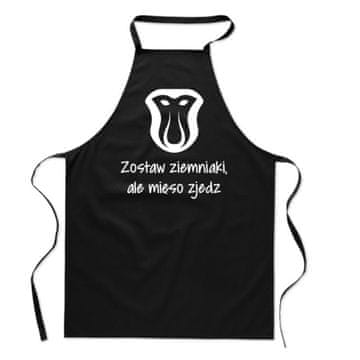 KUHINJSKA PREGAČA sa smiješnim TISKOM OSTAVI KRUMPIR JEDI MESO Majmun rilovac