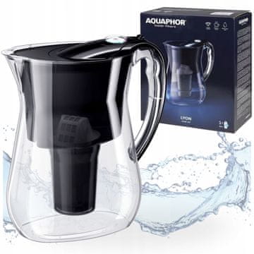 Aquaphor Dzbanek filtrujący do wody Aquaphor LYON crni 3.8L, ugljični filter A5+