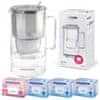 Aquaphor Stakleni filterski vrč Aquaphor Glass sivi + 4 filter uloška Maxfor
