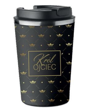 Vrhunska termo šalica s tiskom KRALJ OTAC, tatin poklon, 350 ml KT_048