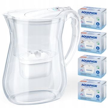 Aquaphor Dzbanek filtrujący do wody Aquaphor LAGO bijeli 3.8L, 4 ugljična uloška Maxfor+