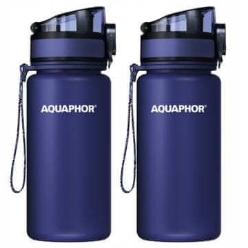 Aquaphor Bočica s filtarskim uloškom Aquaphor City 350ml 2x tamnoplava za djecu