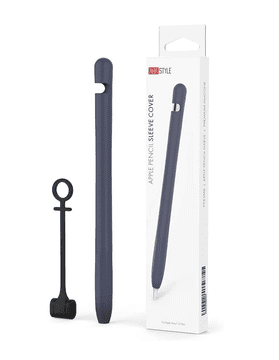 Silikonska futrola za Apple Pencil 1 zaštitna s držačem kabela, tamnoplava
