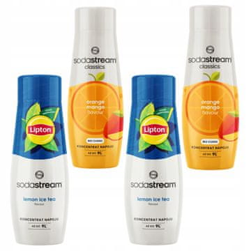 SodaStream 4 sirupa Sodastream čaj limunada ledeni čaj x2 + naranča mango x2