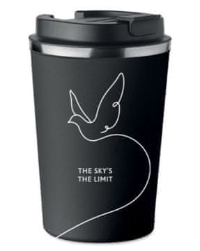 Premium termo šalica s tiskom THE SKY'S THE LIMIT 350ml 0.35l KT_018
