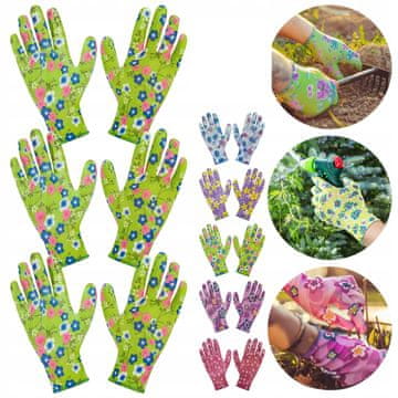 Vergionic Rukavice protiv klizanja za vrt, 3 para, šarene boje, duljina 23 cm, Vergionic