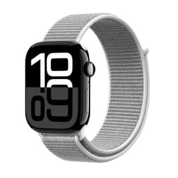 Crong Nylon - Sportski remen za Apple Watch 44/45/46/49 mm (srebrno-siva)