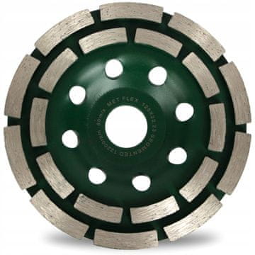 Tarcza garnkowa MET-FLEX 125 mm segmentna dijamantna za beton, dvoredna