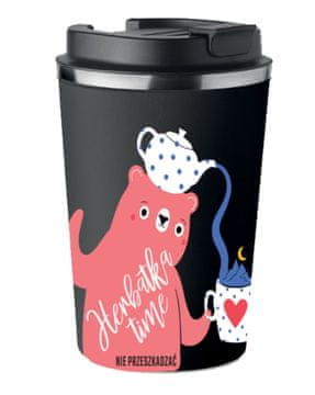 Premium termo šalica s tiskom MEDVJEDIĆ ZA ČAJ 350ml 0.35l KT_029