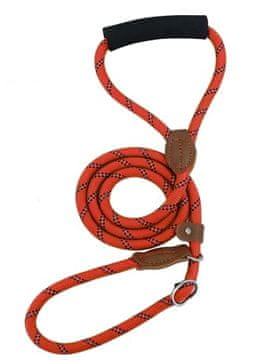 Povodac za ogrlicu ZA PSA protuklizni crveni duljina 130 cm promjer 12 mm