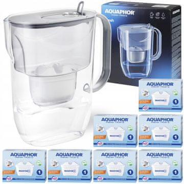 Aquaphor Džban za filtriranje vode Aquaphor Fresh 3,2L sivi sa 7 uložaka Maxfor+