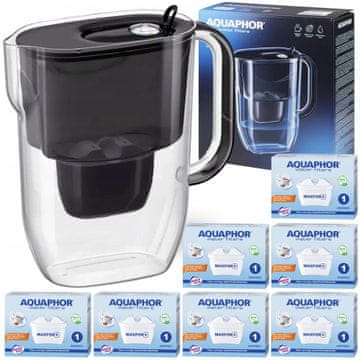 Aquaphor Posuda za filtriranje vode Aquaphor Fresh 3,2L crna sa 7 uložaka Maxfor+