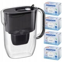 Aquaphor Džban za filtriranje vode Aquaphor Fresh 3,2L crni s 4 uloška Maxfor+