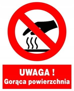 ZZO-19 Znak zaštite na radu i zdravlja UPOZORENJE! Vruća površina