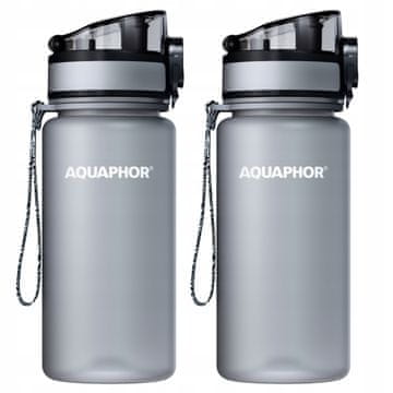 Aquaphor Boca s filterskim uloškom Aquaphor City 0,35L 2x siva za dijete