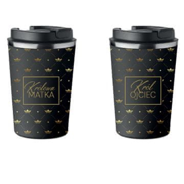 Set od 2 vrhunske termos šalice Queen Mother King Father 350ml KT_070