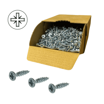 Coriex vijak 3,5x16 mm, PZ, puni navoj, pakiranje od 1000, bijeli cink