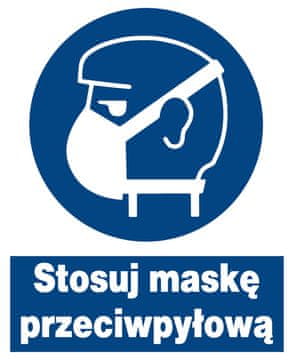 ZNO-24 Znak zaštite na radu, nosite masku za prašinu