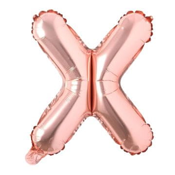 Dekoracije folijski balon slovo X ružičasti 40 cm ukras za rođendan