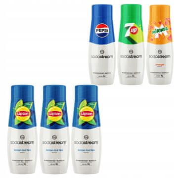 SodaStream 6 sirupa Ledeni čaj s limunom x3 + Pepsi + Mirinda + 7UP