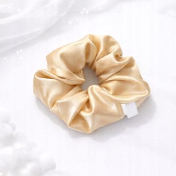 IN Svilena gumica za kosu boje duda 6A zlatna XL velika premium 6cm