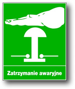 ZIO-4 - Znak zaštite na radu i sigurnosti - ZAUSTAVLJANJE U SLUČAJU HITNOĆE