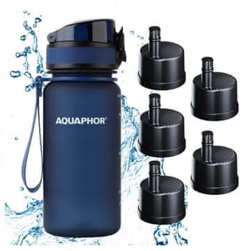 Aquaphor Boca za filtr AQUAPHOR CITY 350 ml granatowa + 5 uložaka