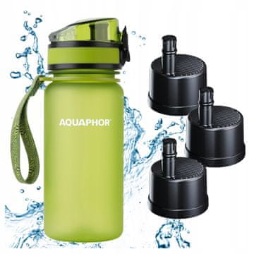 Aquaphor Boca s filterom AQUAPHOR CITY 350 ml, zelena, set od 3 uloška