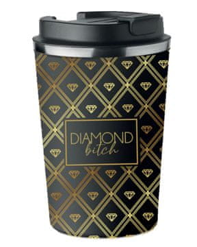 Premium termo šalica za kavu s printom DIAMOND BITCH 350ml KT_043
