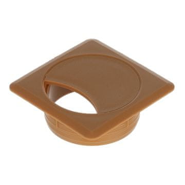 Kvadratna kabelska ušica 60 mm bukva plastika H20 Riex EK64