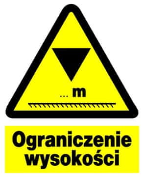 ZOO-56 PLOČA ZA OGRANIČENJE VISINE ZNAKA ZA ZDRAVLJE I SIGURNOST