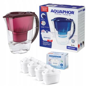 Aquaphor Dzbanek filtrujący Aquaphor Amethyst 2,8 l + 4 uloška, boja trešnja