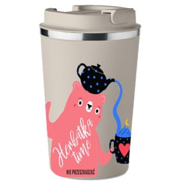 Premium termo šalica s tiskom TEA TIME za čaj 350 ml KT_075