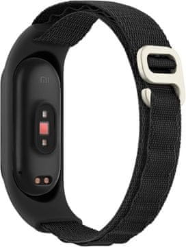 Narukvica ZA Xiaomi MI Band 5/6/4/3 sat najlon crna jednobojna