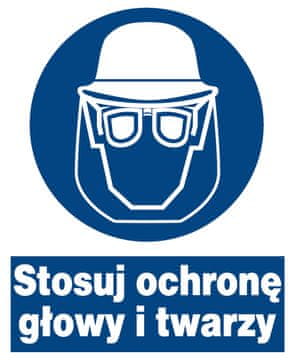 ZNO-27 - OBAVEZNI ZNAK - Koristite zaštitu za glavu i lice