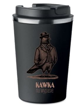 Premium termo šalica s tiskom KAVA NA NAJBOLJOJ 350ml 0.35l KT_008