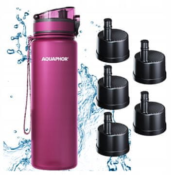 Aquaphor Boca za filtriranje AQUAPHOR CITY 800ml bordo sa setom od 5 uložaka