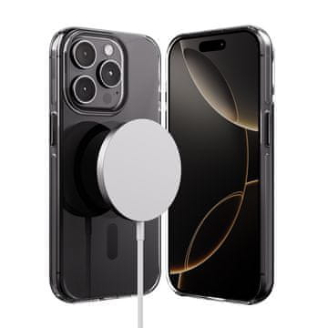 Crong Clear MAG Pro - MagSafe maskica za iPhone 15 Pro (crna)