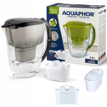 Aquaphor Džban za filtriranje vode Aquaphor Jasper 2,8 l + 3 uloška, crni