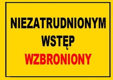 BTO-36 - ZNAK - ulaz zabranjen osobama koje nisu zaposlenici